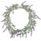 Northlight Artificial LED Lighted Pink Lavender Spring Wreath- 16-inch, White Lights